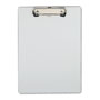 Universal Plastic Brushed Aluminum Clipboard, Portrait Orientation, 0.5" Clip Capacity, Holds 8.5 x 11 Sheets, Silver