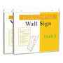 Universal Wall Mount Sign Holder, 11 x 8.5, Horizontal, Clear, 2/Pack