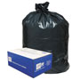 Webster Linear Low-Density Can Liners, 60 gal, 0.9 mil, 38" x 58", Black, 100/Carton