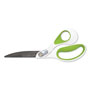 Westcott® CarboTitanium Bonded Scissors, 9" Long, 4.5" Cut Length, White/Green Bent Handle