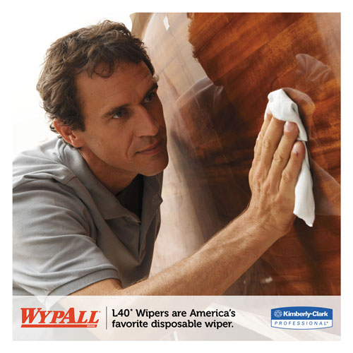 WypAll® L40 Towels, Jumbo Roll, White, 12.5x13.4, 750/Roll