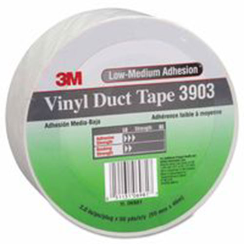 3M 3903 Vinyl Duct Tape, 2" x 50 yds, White