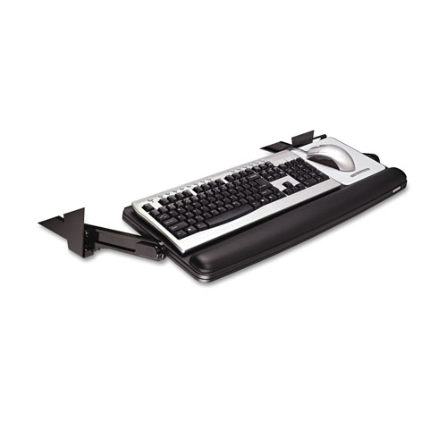 3M Adjustable Under Desk Keyboard Drawer, 27.3w x 16.8d, Black