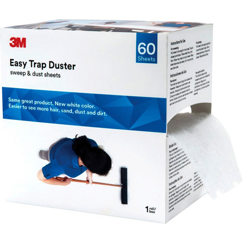 3M Easy Trap Duster, 8" x 30ft, White, 60 Sheets/Box, 8 Boxes/Carton