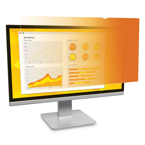 3M Gold Frameless Privacy Filter For 24" Widescreen Monitor, 16:9 Aspect Ratio
