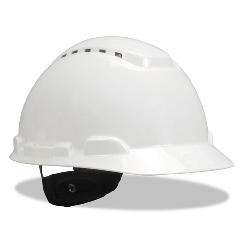 3M H-700 Series Hard Hat with Four Point Ratchet Suspension, Vented, White
