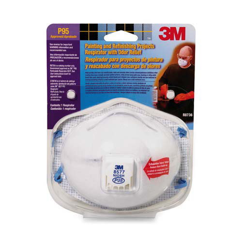 3M Odor Relief Respirator, 1/PK, White