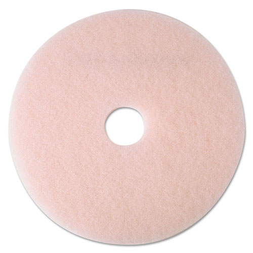 3M Ultra High-Speed Eraser Floor Burnishing Pad 3600, 24" Diameter, Pink, 5/Carton