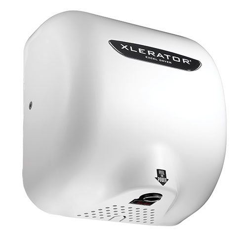 Excel XLERATOR® Hand Dryer 110-120V, White Epoxy Painted, Noise Reduction Nozzle