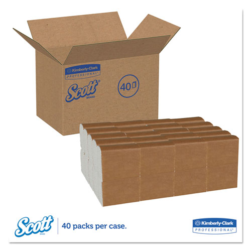 Scott® Tall-Fold Dispenser Napkins, 1-Ply, 7 x 13.5, White, 500/Pack, 20 Packs/Carton
