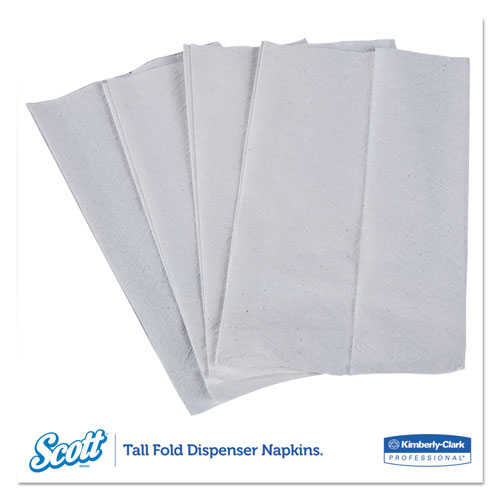 Scott® Tall-Fold Dispenser Napkins, 1-Ply, 7 x 13.5, White, 500/Pack, 20 Packs/Carton