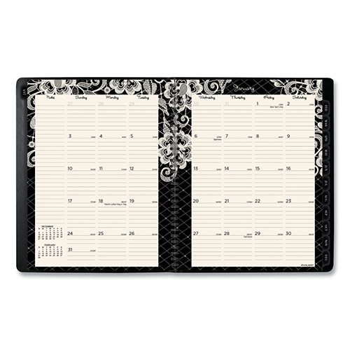 At-A-Glance Lacey Weekly Block Format Professional Appointment Book, Lacey Artwork, 11 x 8.5, Black/White, 13-Month (Jan-Jan): 2024-2025