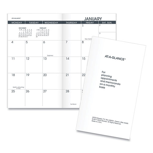 At-A-Glance Pocket Size Monthly Planner Refill, 6 x 3.5, White Sheets, 13-Month (Jan to Jan): 2024 to 2025