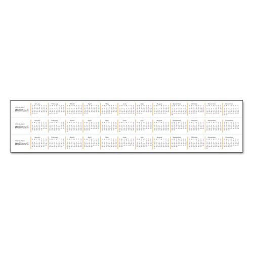 At-A-Glance WallMates Self-Adhesive Dry Erase Monthly Planning Surfaces, 24 x 18, White/Gray/Orange Sheets, Undated