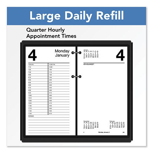 At-A-Glance Large Desk Calendar Refill, 4.5 x 8, White Sheets, 12-Month (Jan to Dec): 2024