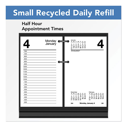 At-A-Glance Desk Calendar Recycled Refill, 3.5 x 6, White Sheets, 12-Month (Jan to Dec): 2024