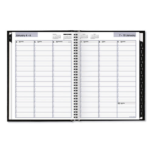 At-A-Glance DayMinder Hardcover Weekly Vertical-Column Format Appointment Book, 11 x 8, Black Cover, 12-Month (Jan to Dec): 2024