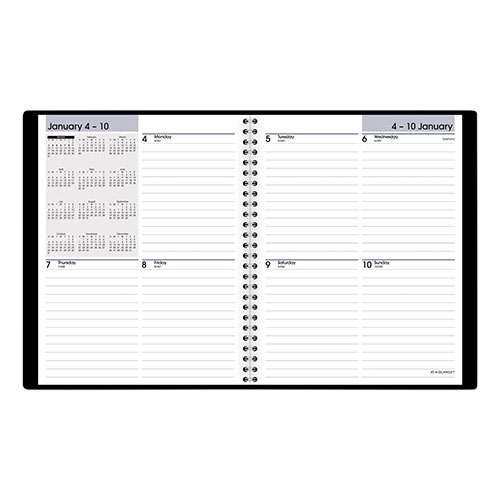 At-A-Glance DayMinder Open-Schedule Weekly Appointment Book, 8.75 x 7, Black Cover, 12-Month (Jan to Dec): 2024