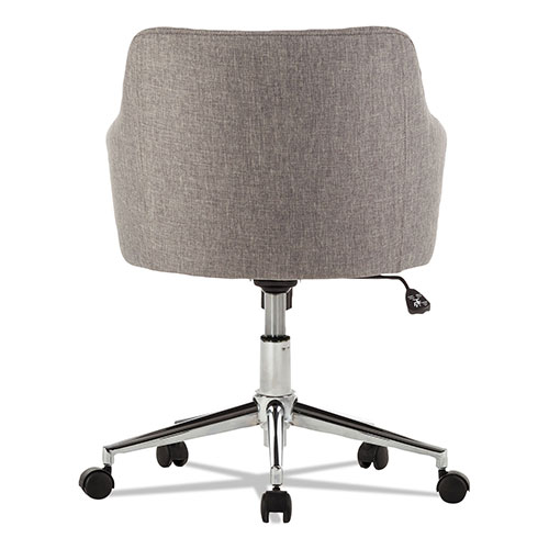 Alera Captain Series Mid-Back Chair, Supports up to 275 lbs, Gray Tweed Seat/Gray Tweed Back, Chrome Base