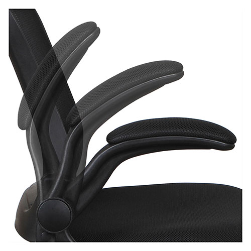 Alera EB-E Series Swivel/Tilt Mid-Back Mesh Chair, Supports up to 275 lbs, Black Seat/Black Back, Black Base