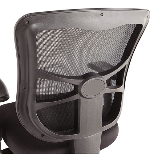 Alera Elusion Series Mesh Mid-Back Multifunction Chair, Supports up to 275 lbs, Black Seat/Black Back, Black Base