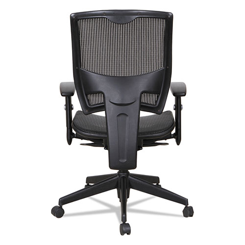 Alera Epoch Series Suspension Mesh Multifunction Chair, Supports up to 275 lbs, Black Seat/Black Back, Black Base