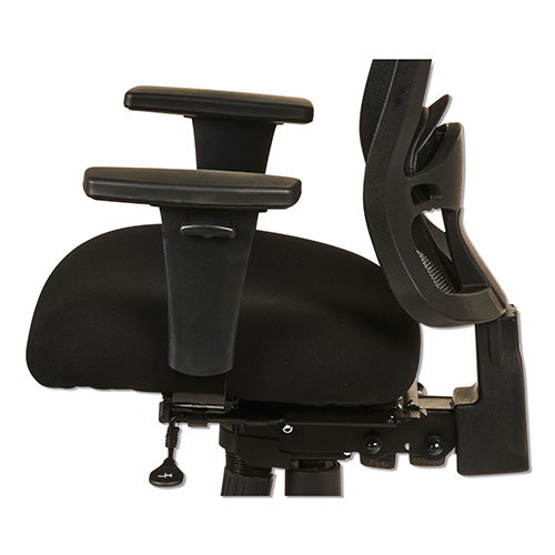 Alera Etros Series Mid-Back Multifunction with Seat Slide Chair, Supports up to 275 lbs, Black Seat/Black Back, Black Base