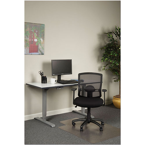 Alera Etros Series Mesh Mid-Back Chair, Supports up to 275 lbs, Black Seat/Black Back, Black Base