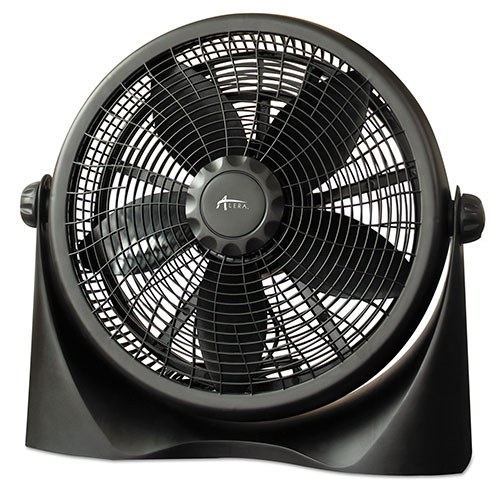 Alera 16" Super-Circulation 3-Speed Tilt Fan, Plastic, Black