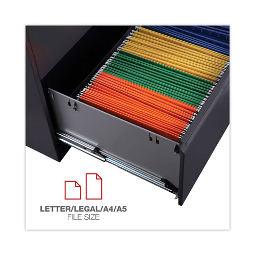 Alera Lateral File, 2 Legal/Letter-Size File Drawers, Black, 36