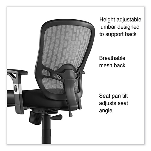 Alera Alera Linhope Chair, Supports Up to 275 lb, Black Seat/Back, Black Base