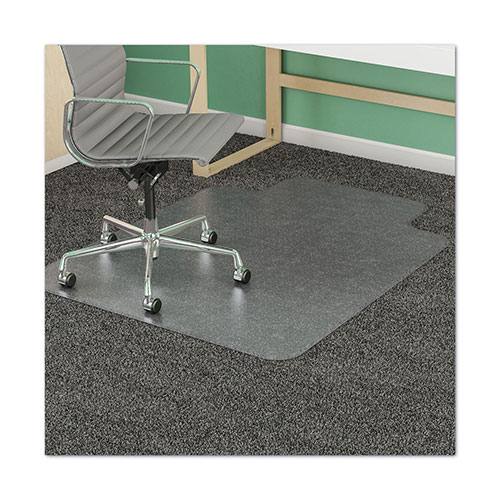 Alera All Day Use Non-Studded Chair Mat for Hard Floors, 36 x 48, Lipped, Clear