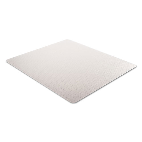 Alera Occasional Use Studded Chair Mat for Flat Pile Carpet, 46 x 60, Rectangular, Clear