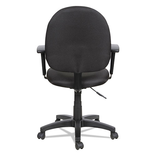 Alera Essentia Series Swivel Task Chair with Adjustable Arms, Supports up to 275 lbs, Black Seat/Black Back, Black Base