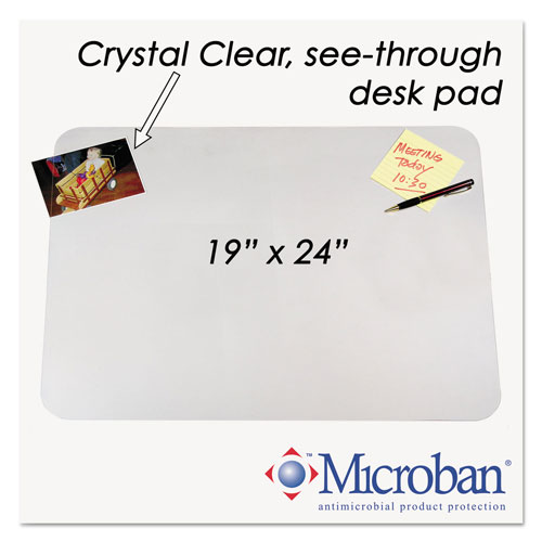 Artistic Office Products KrystalView Desk Pad with Antimicrobial Protection, 24 x 19, Clear