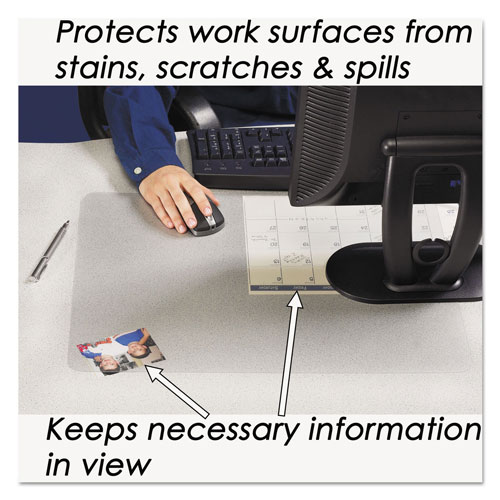 Artistic Office Products KrystalView Desk Pad with Antimicrobial Protection, 36 x 20, Clear