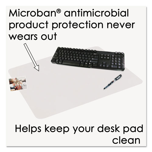 Artistic Office Products KrystalView Desk Pad with Antimicrobial Protection, 17 x 12, Matte Finish, Clear