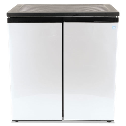 Avanti Products 5.5 CF Side by Side Refrigerator/Freezer, Black/Stainless Steel