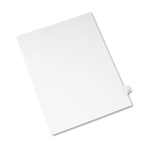 Avery Preprinted Legal Exhibit Side Tab Index Dividers, Avery Style, 10-Tab, 73, 11 x 8.5, White, 25/Pack