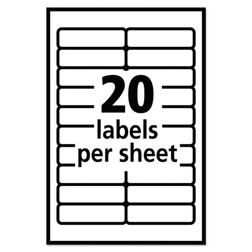 Avery Removable Multi-Use Labels, Inkjet/Laser Printers, 0.5 x 1.75, White, 20/Sheet, 42 Sheets/Pack