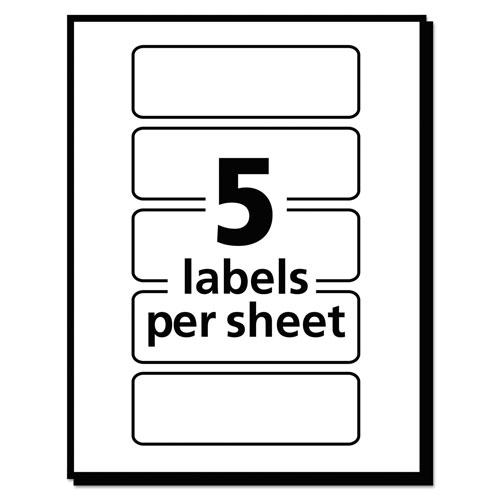 Avery Printable Self-Adhesive Removable Color-Coding Labels, 1 x 3, Neon Orange, 5/Sheet, 40 Sheets/Pack