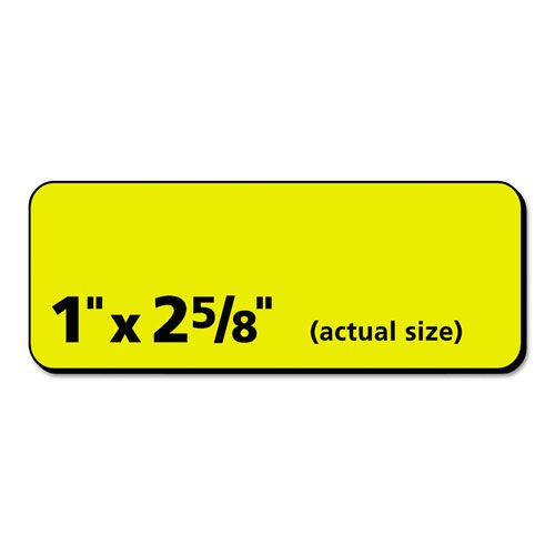 Avery High-Visibility Permanent Laser ID Labels, 1 x 2 5/8, Neon Yellow, 750/Pack