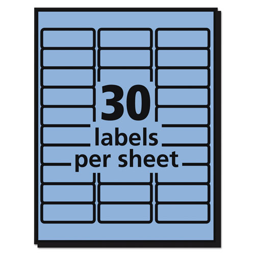 Avery High-Visibility Permanent Laser ID Labels, 1 x 2 5/8, Pastel Blue, 750/Pack