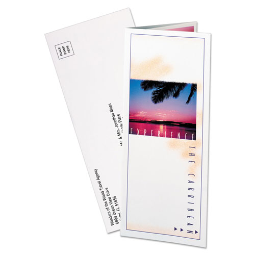 Avery Tri-Fold Brochures, 92 Bright, 83lb, 8.5 x 11, Matte White, 100/Pack