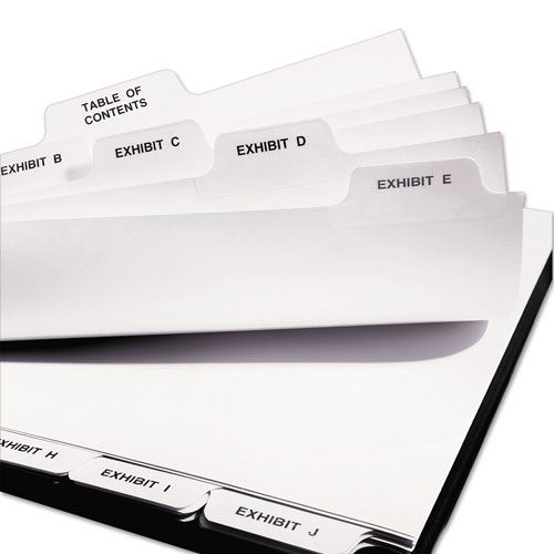 Avery Preprinted Legal Exhibit Bottom Tab Index Dividers, Avery Style, 27-Tab, Exhibit A to Exhibit Z, 11 x 8.5, White, 1 Set
