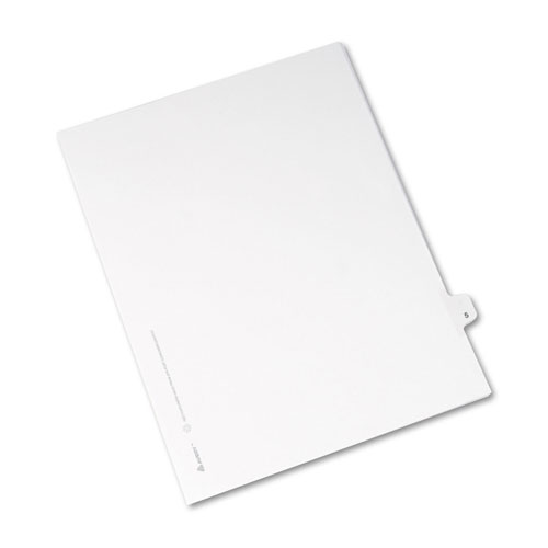Avery Preprinted Legal Exhibit Side Tab Index Dividers, Avery Style, 10-Tab, 5, 11 x 8.5, White, 25/Pack