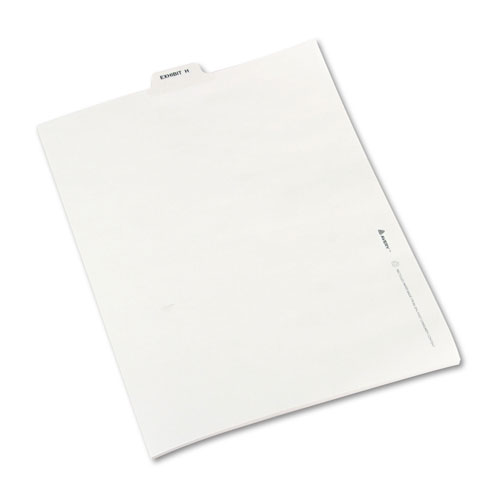 Avery Avery-Style Preprinted Legal Bottom Tab Divider, Exhibit H, Letter, White, 25/PK