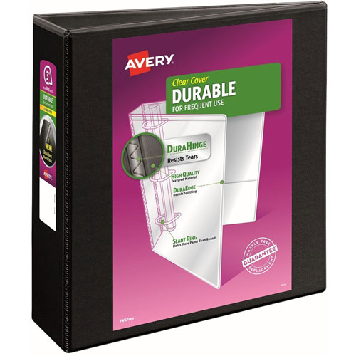 Avery Durable View Binder with DuraHinge and Slant Rings, 3 Rings, 3