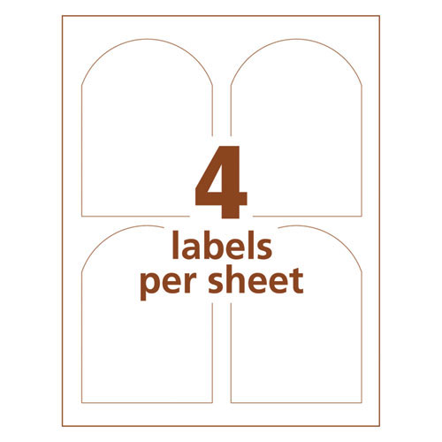 Avery Textured Arched Easy Peel Labels