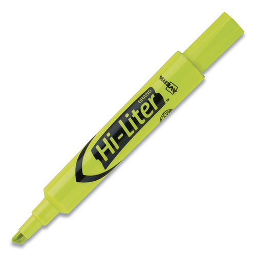 Avery HI-LITER Desk-Style Highlighters, Chisel Tip, Fluorescent Yellow, 200/Box
